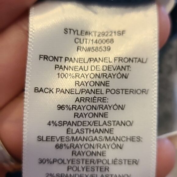 Kut from‎ the kloth blue and gray floral print soft rayon long sleeve shirt - Picture 4 of 5